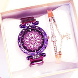 2020 Hot Sale Women Magnet Buckle Lucky Flower Watch