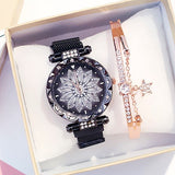 2020 Hot Sale Women Magnet Buckle Lucky Flower Watch