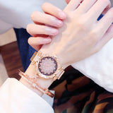 2020 Hot Sale Women Magnet Buckle Lucky Flower Watch