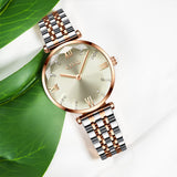 Fashion Girl Watch Luxury Crystal Silver Steel Watch